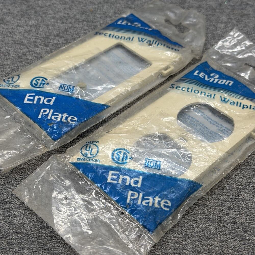 Vintage Leviton Sectional Wallplate End Plates Duplex Outlet Toggle Switch Lot